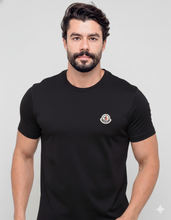 Carregar imagem no visualizador da galeria, Camiseta Básica Moncler - Preto Logo Bordado