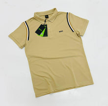 Carregar imagem no visualizador da galeria, Gola polo Boss - Bege Logo Escrito