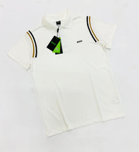 Carregar imagem no visualizador da galeria, Gola polo Boss - Branco Logo Escrito