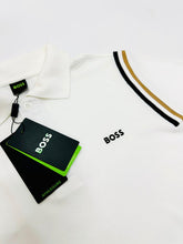 Carregar imagem no visualizador da galeria, Gola polo Boss - Branco Logo Escrito