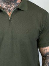 Carregar imagem no visualizador da galeria, Gola Polo RA - Zíper Bordado - Verde Militar
