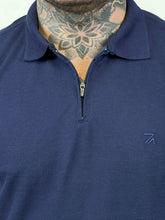 Carregar imagem no visualizador da galeria, Gola Polo RA - Zíper Bordado - Azul Marinho