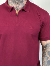 Carregar imagem no visualizador da galeria, Gola Polo RA - Zíper Bordado - Bordo