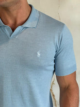 Carregar imagem no visualizador da galeria, Polo RL Tricô - Azul Bebê