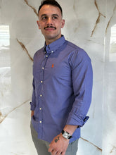 Carregar imagem no visualizador da galeria, Camisa Social RL Xadrez M/L Tam.Especial - A.Marinho Logo Laranja