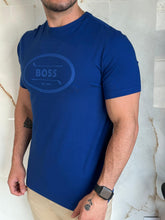 Carregar imagem no visualizador da galeria, Camiseta Básica HB - Azul Royal Logo Monocromatico