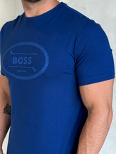 Carregar imagem no visualizador da galeria, Camiseta Básica HB - Azul Royal Logo Monocromatico