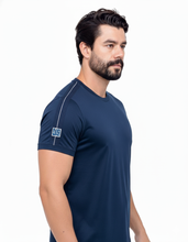 Carregar imagem no visualizador da galeria, Camiseta Básica EA - Azul Marinho Dtlh Ombro