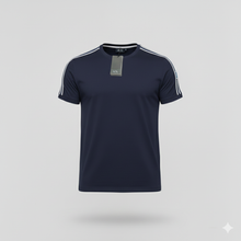 Carregar imagem no visualizador da galeria, Camiseta Básica EA - Azul Marinho Dtlh Ombro