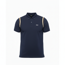 Carregar imagem no visualizador da galeria, Gola polo Boss - Azul Marinho Logo Escrito