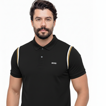 Carregar imagem no visualizador da galeria, Gola polo Boss - Preto Logo Escrito
