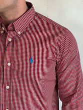 Carregar imagem no visualizador da galeria, Camisa Social RL Quadriculada M/L - Vermelho Logo Azul