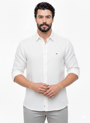 Camisa Social TH M/L Linho - Branco