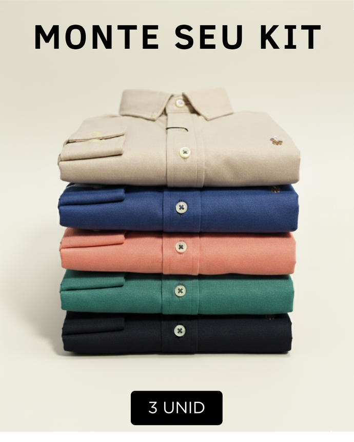 Combo 3 Camisas Social RL - Manga Longa