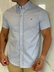 Camisa Social TH Oxford M/C - Azul Jeans