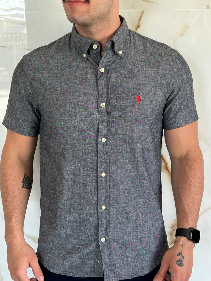 Camisa Social Ralph Lauren Linho M/C