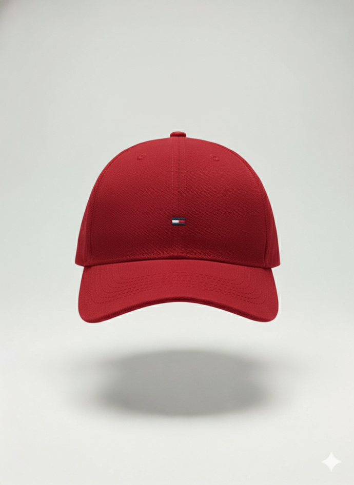 Boné Tommy Hilfiger Básico - Vermelho Logo Bordado