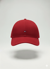 Boné Tommy Hilfiger Básico - Vermelho Logo Bordado