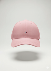 Boné Tommy Hilfiger Básico - Rosa Logo Bordado