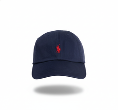 BONE RALPH LAUREN - Azul Marinho Logo Vermelho