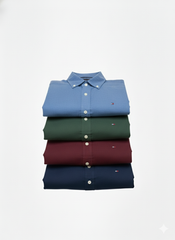 COMBO 3 Camisa Social Tommy Hilfiger M/L Linho -