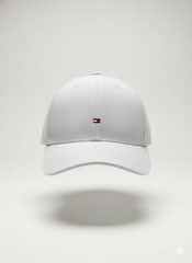 Boné Tommy Hilfiger Básico - Branco Logo Bordado