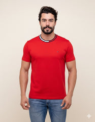 Camiseta Básica TH - Vermelho Dtlh Gola