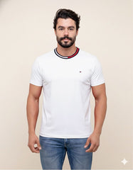 Camiseta Básica TH - Branco Dtlh Gola