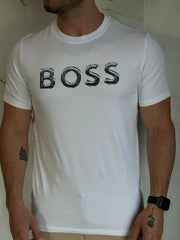 Camiseta Estampada Boss - Branco Logo Centro