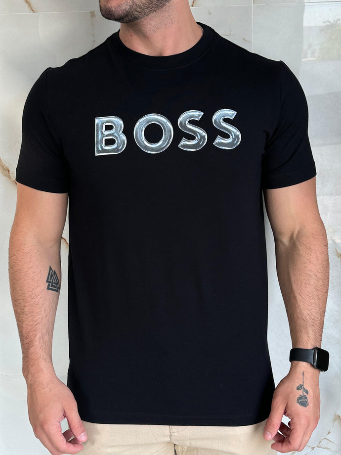 Camiseta Estampada Boss - Preto Logo Centro