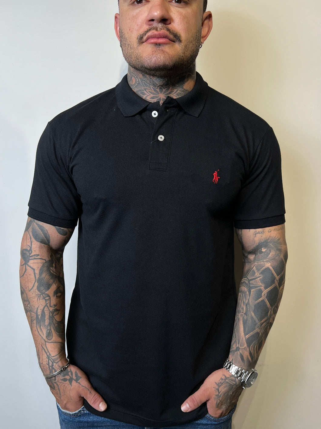 Gola Polo Rl Tradicional - Preto
