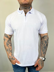 Gola Polo RA - Zíper Bordado - Branco