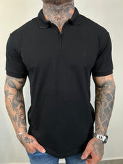 Gola Polo RA - Zíper Bordado - Preto