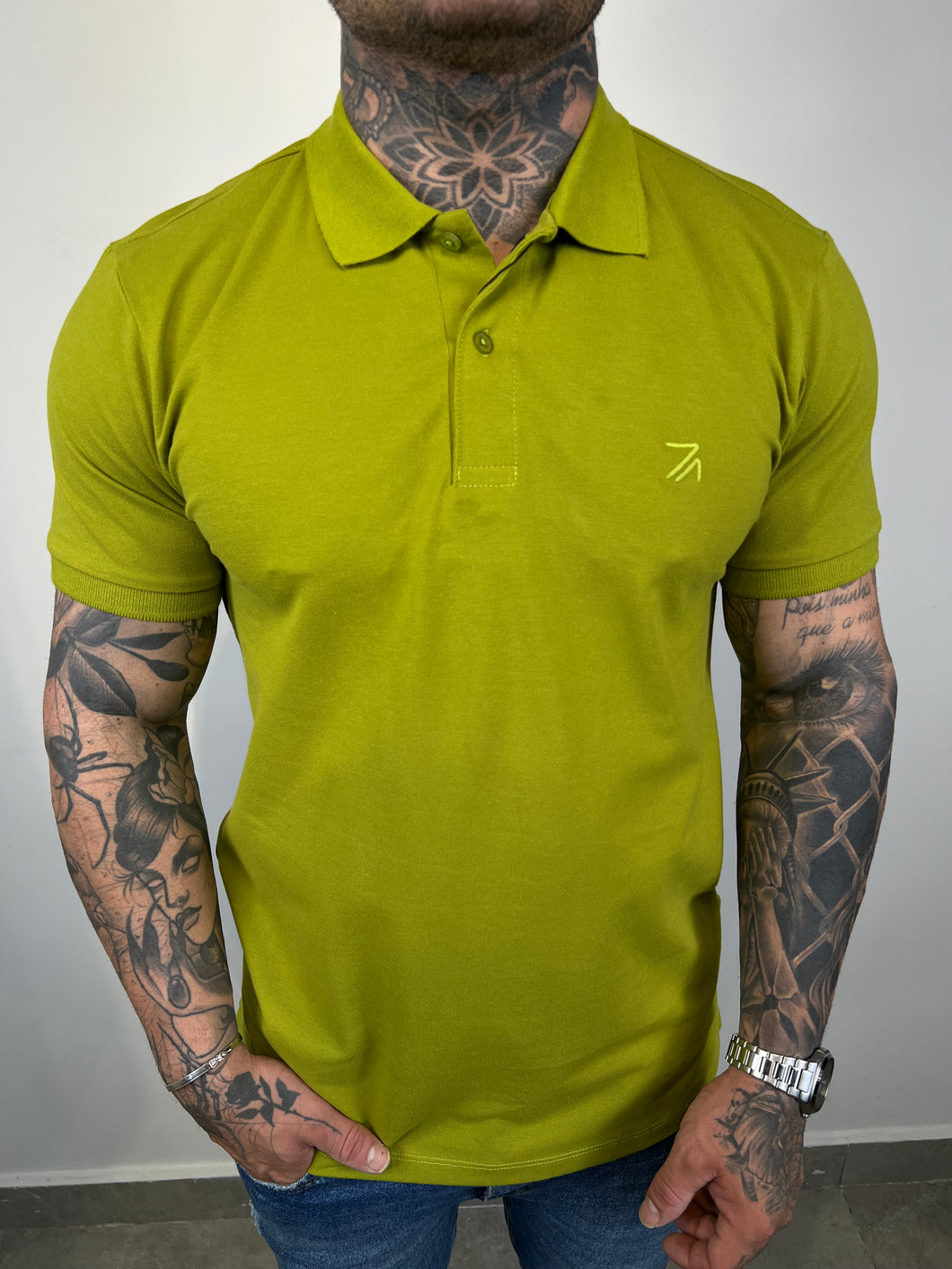 Gola Polo RA - Bordado - Verde Abacate