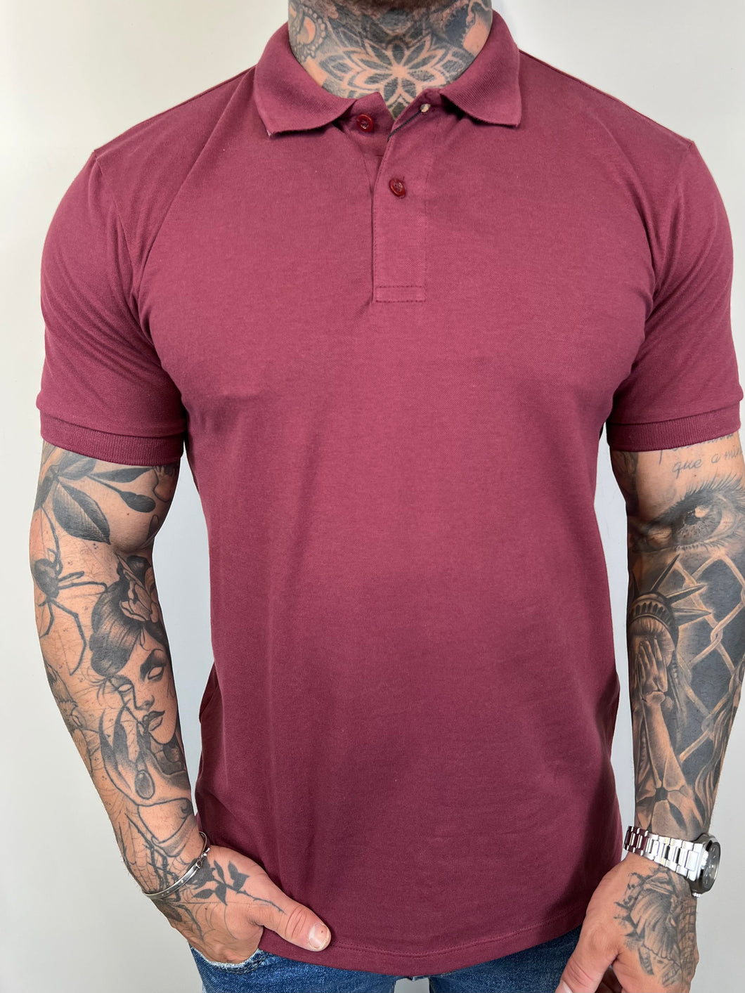 Gola Polo RA - Bordado Gola - Bordo
