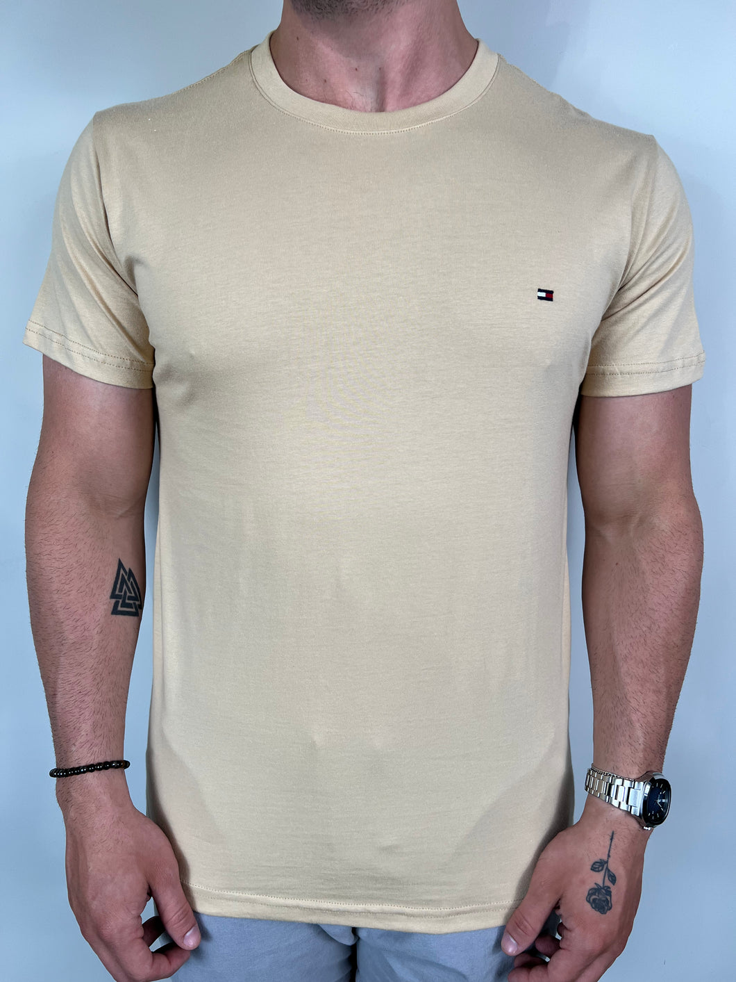 Camiseta TH Básica - Bege Claro