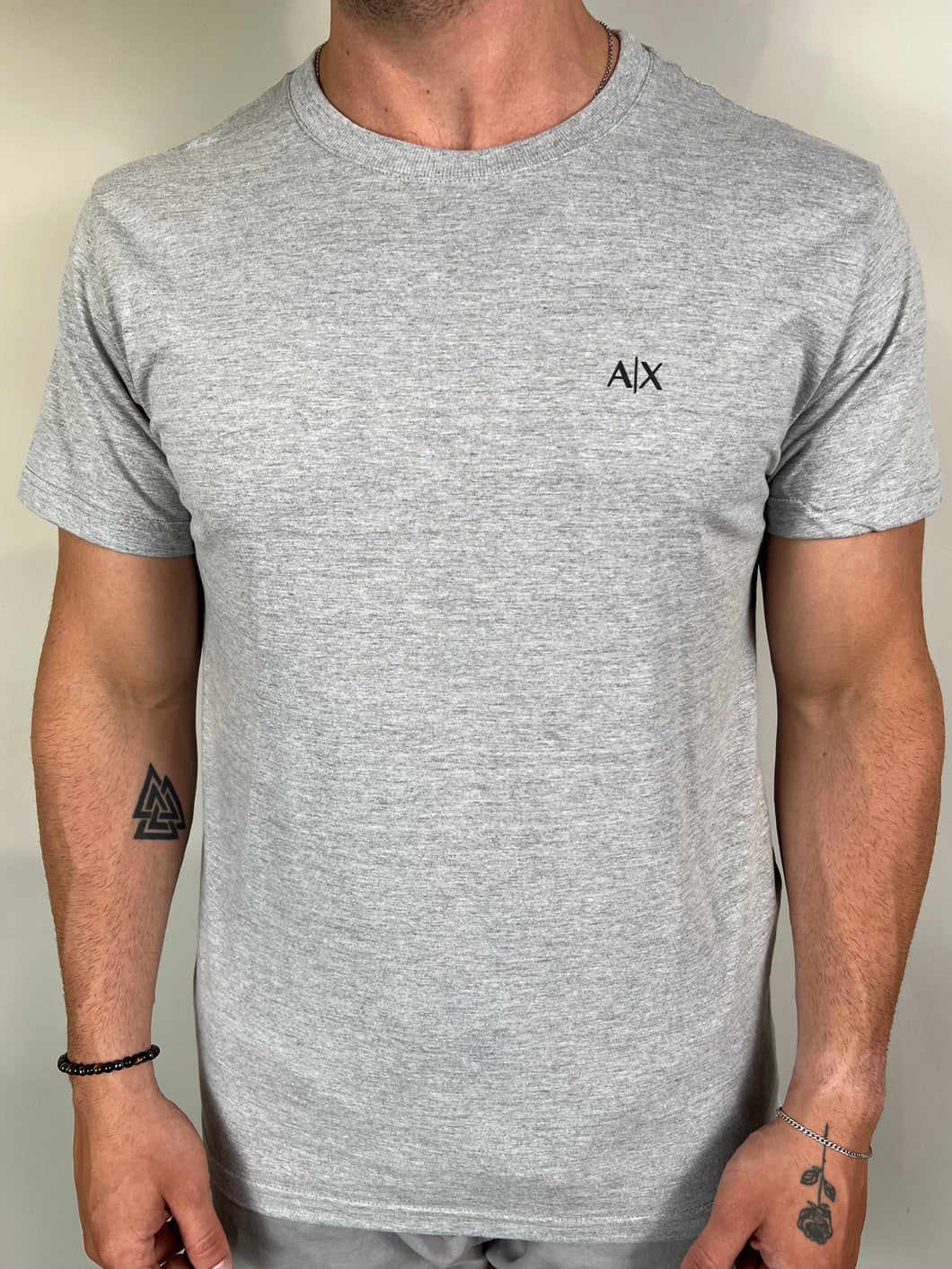 Camiseta AX Básica - Cinza Claro