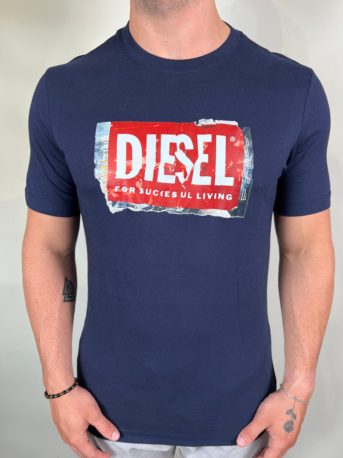 Camiseta DSL Estampada - Azul Marinho