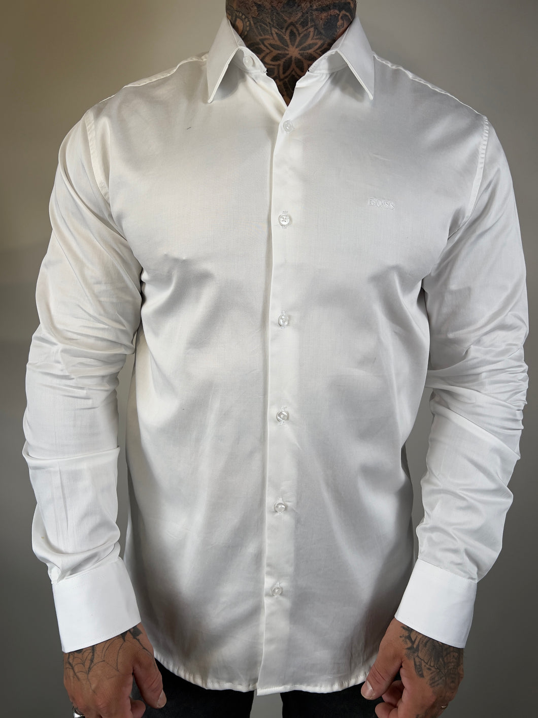 Camisa Social HB Acetinada - M/L - Branco