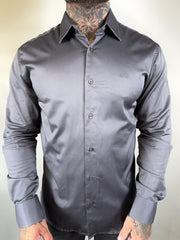 Camisa Social HB Acetinada - M/L - C. Escuro