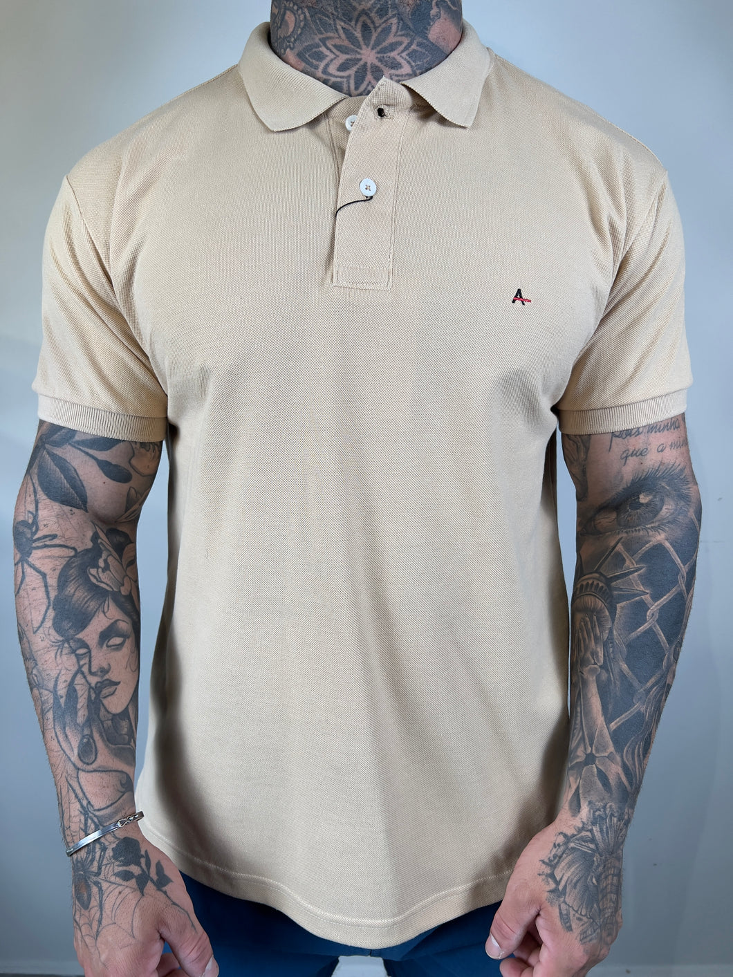 Gola Polo ARM - Bordado - Bege Claro
