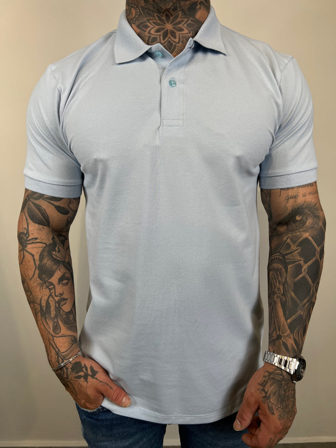 Gola Polo RA - Bordado Gola - Azul Bebe