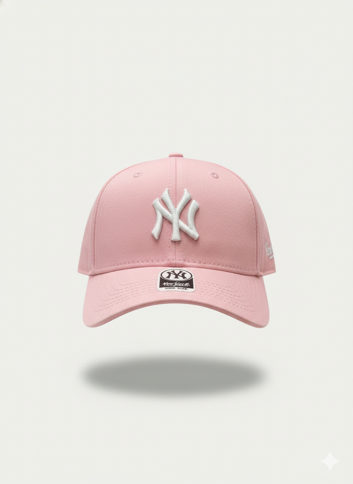 Boné New York - Rosa Logo Escrito