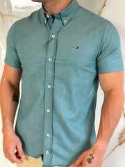 Camisa Social TH Oxford M/C - Verde Militar