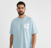 Carregar imagem no visualizador da galeria, Camiseta Básica AX Oversized - Azul Bebe
