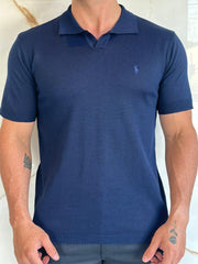 Polo RL Tricô - Azul Marinho