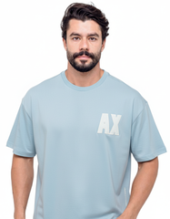 Camiseta Básica AX Oversized - Azul Bebe