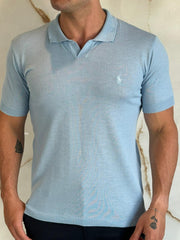 Polo RL Tricô - Azul Bebê