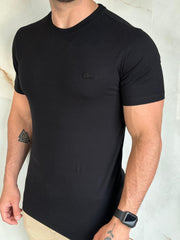 Camiseta Básica LC - Preto Logo Bordado