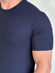 Camiseta Básica LC - Azul Royal Logo Bordado
